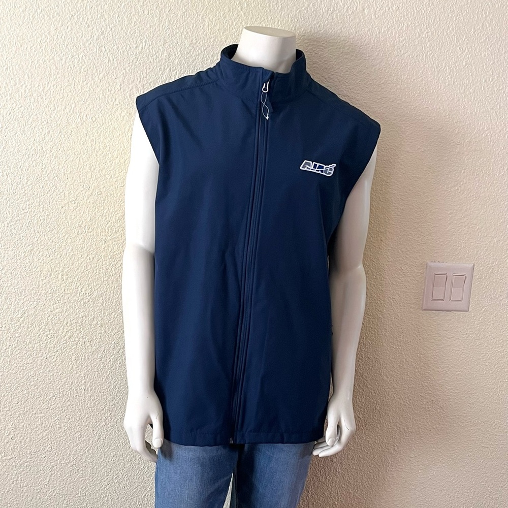 Crossland Soft Shell Men’s Navy Blue Sleeveless Zip Up Vest Size 3XL